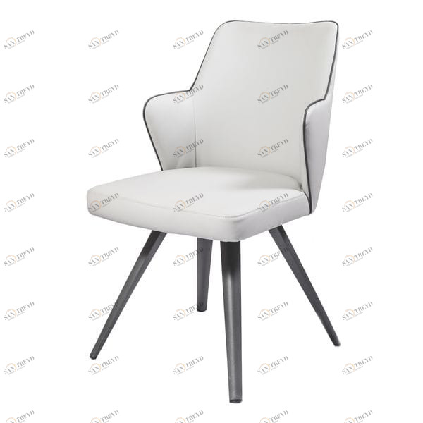 Стул обеденный серый, экокожа с темными ножками Fenara UNICO  248904 Серый 