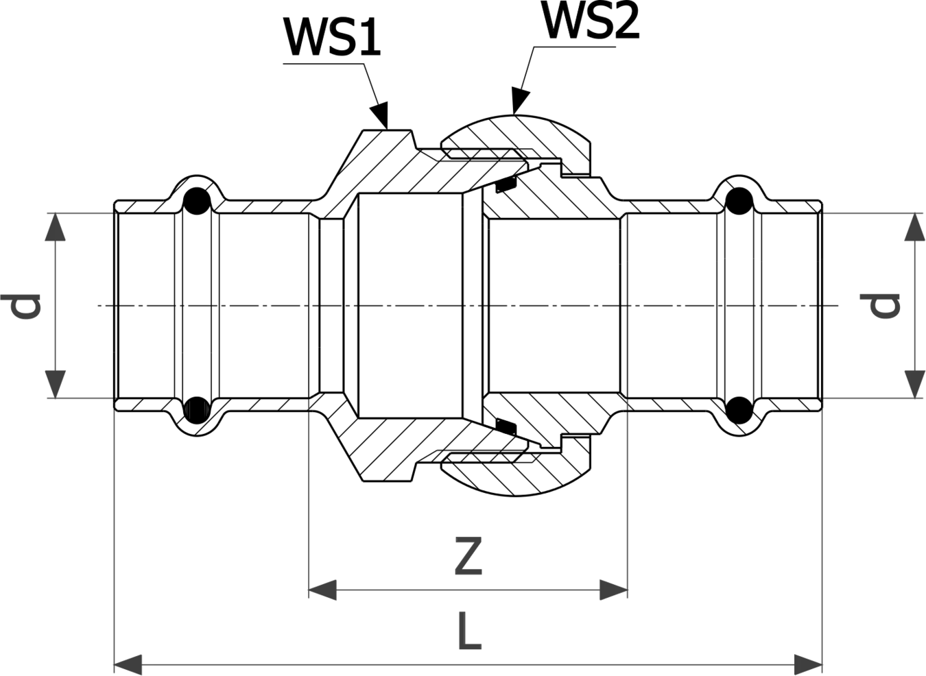 379 254 Модель 2650 Трубопроводные системы  Profipress G  Резьбовые соединения Santreyd  - Вид №3