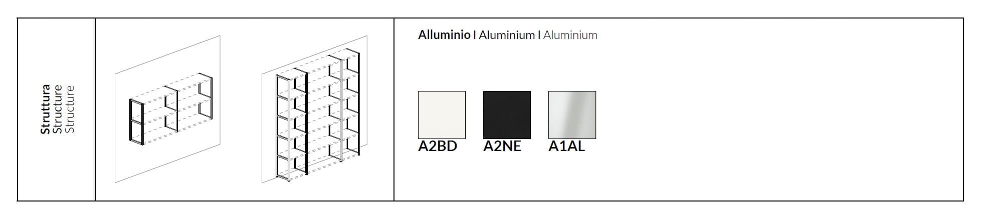 Алюминиевый низкий самонесущий офисный книжный шкаф About Office шумиха ARCH-00033918 - Вид №3