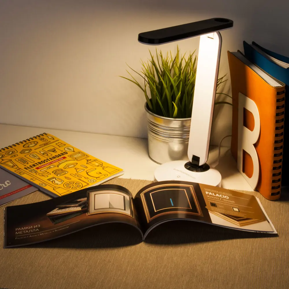 Лампа настольная светодиодная аккумуляторная 90480 3 Вт цвет чёрно-белый 81944540 STLM-2062982 Elektrostandard  - Вид №11