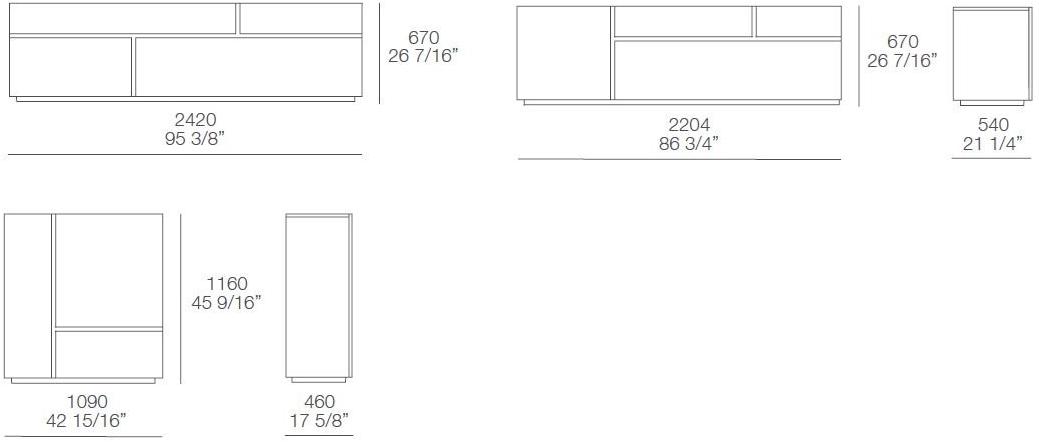Poliform Буфет из лакированного дерева с ящиками Free sun-id-1500461 - Вид №4