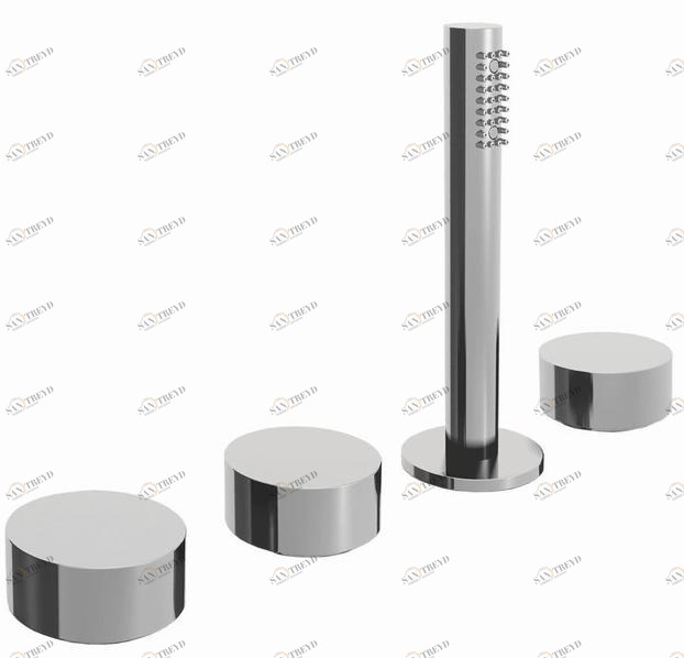 ABOUTWATER Комплект для ванны с ручным душем на 4 отверстия Af/21 Fantini Rubinetti sun-id-1426208