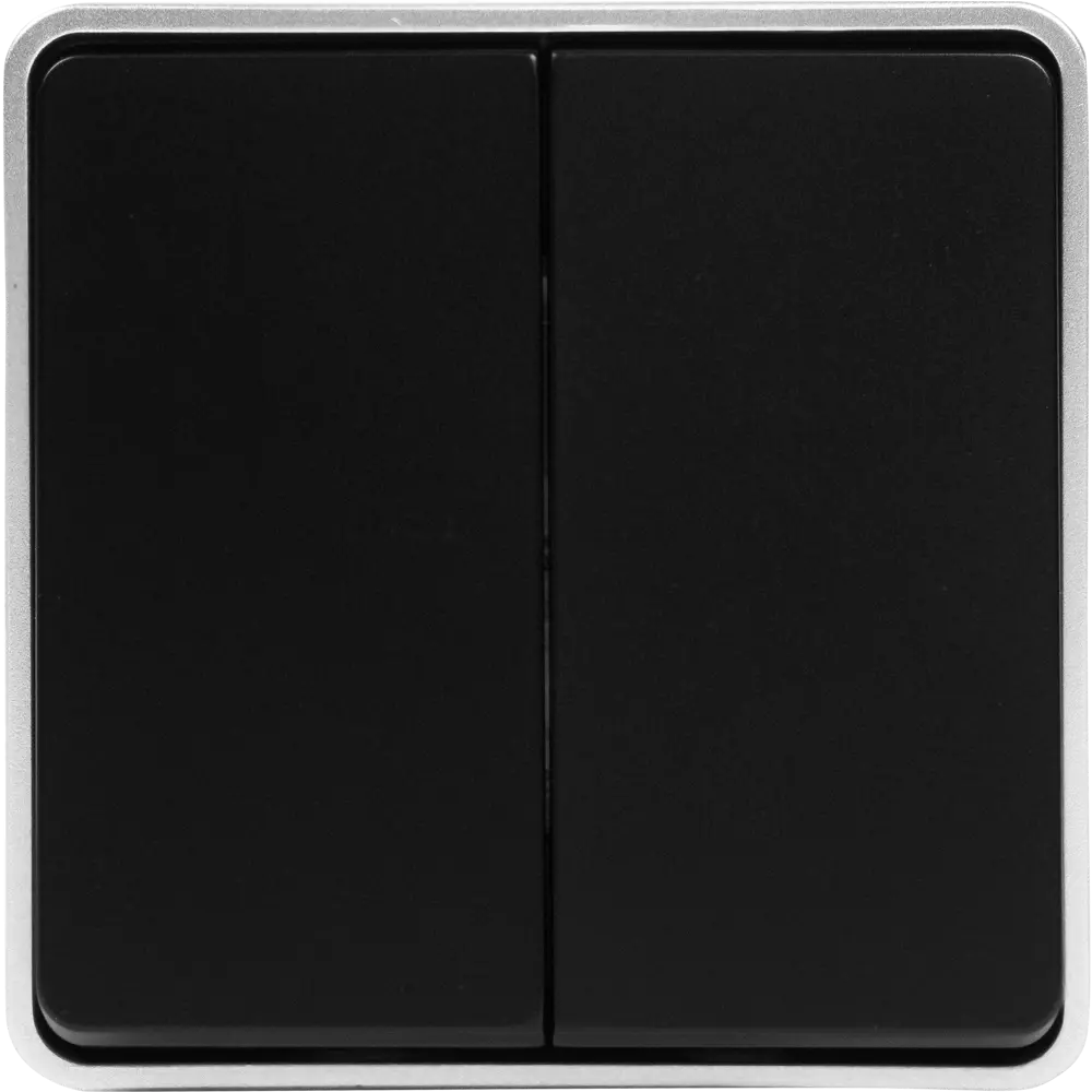 Влагозащищенный выключатель Werkel Gallant - черный матовый с хромированной окантовкой 82063369