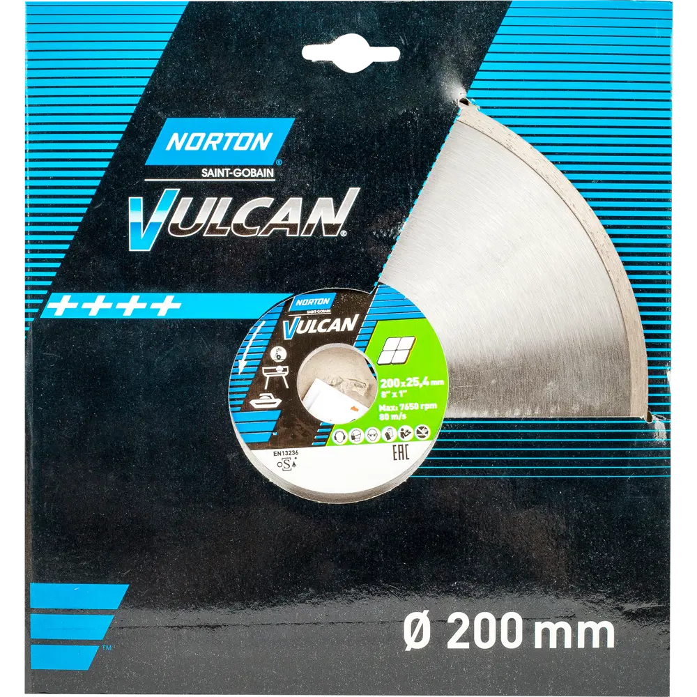 Диск алмазный по керамике Norton Vulcan Tile 70184625183 сплошной 200x25.4x1.7 мм STLM-2043693 - Вид №1