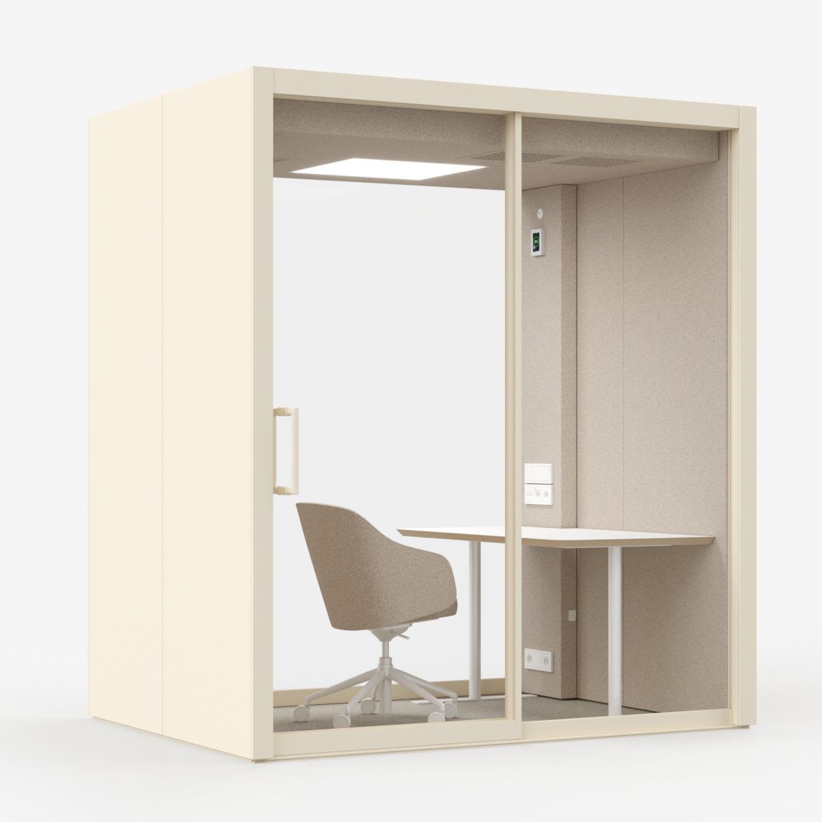 Одноместная акустическая офисная кабина со встроенным освещением Vetrospace VETROSPACE S+ ARCH-00029331 - Вид №3