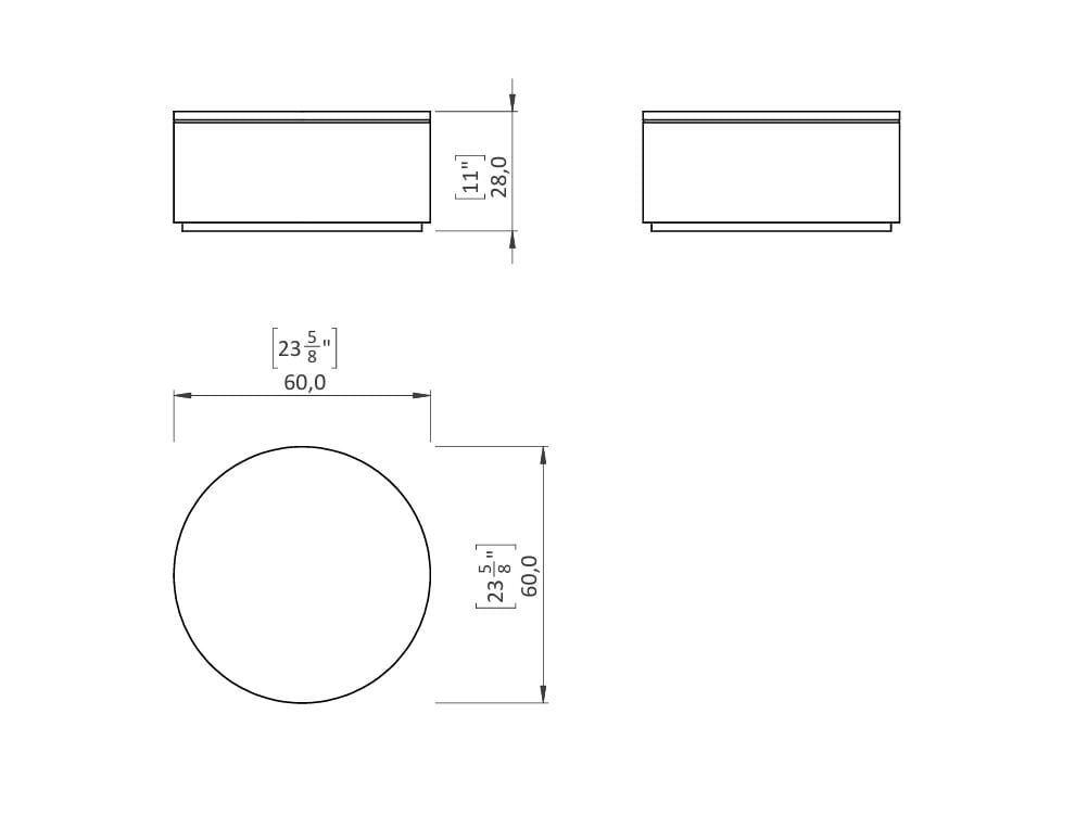 Низкий круглый журнальный столик Casa Magna Essence ARCH-00030911 - Вид №6