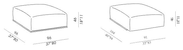 Ткань пуф Meridiani Claud Open Air ARCH-00130036 - Вид №1