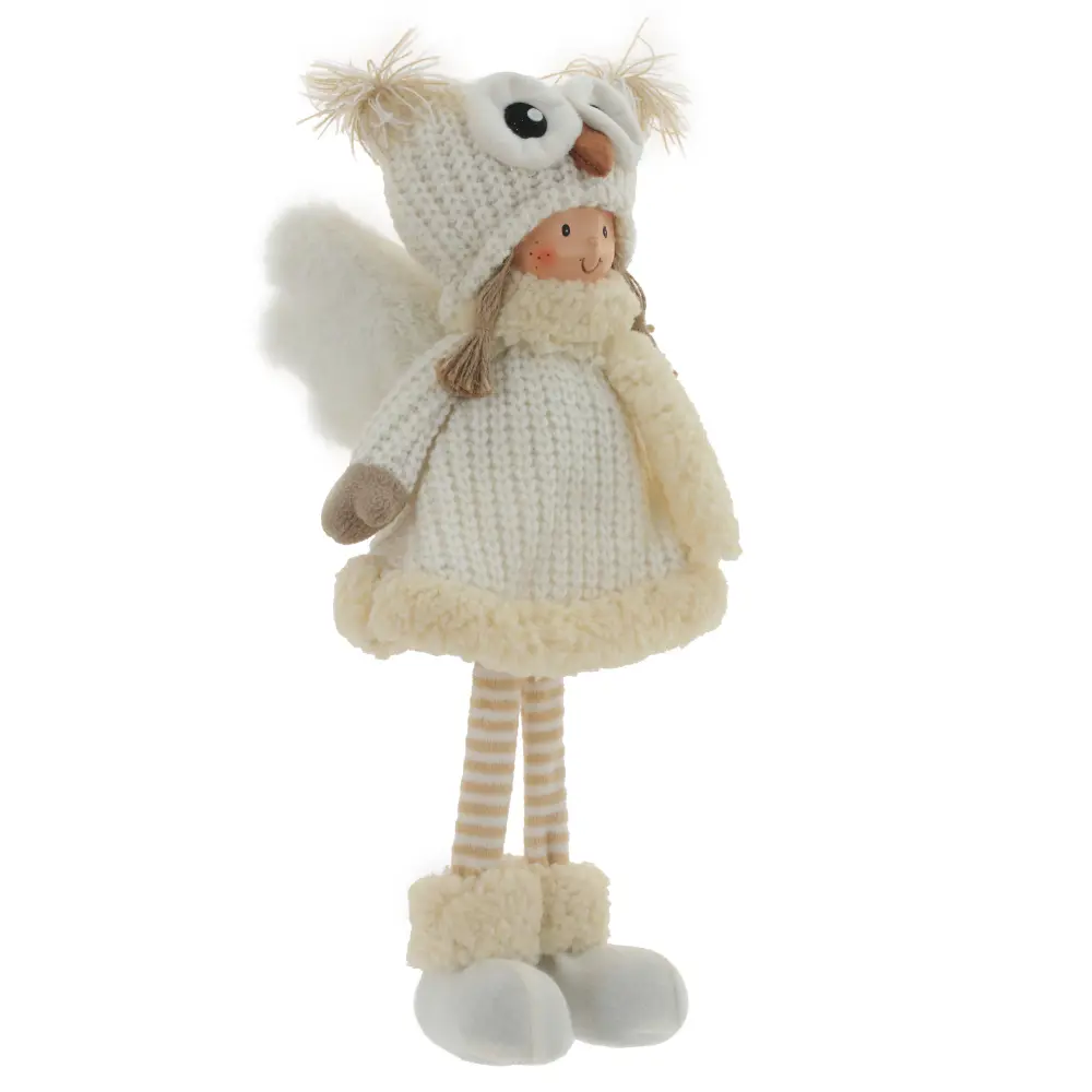 Новогодняя мягкая игрушка Девочка в кремовом костюме микс h 39.5 см 83560624 STLM-2165295 Santreyd  - Вид №6