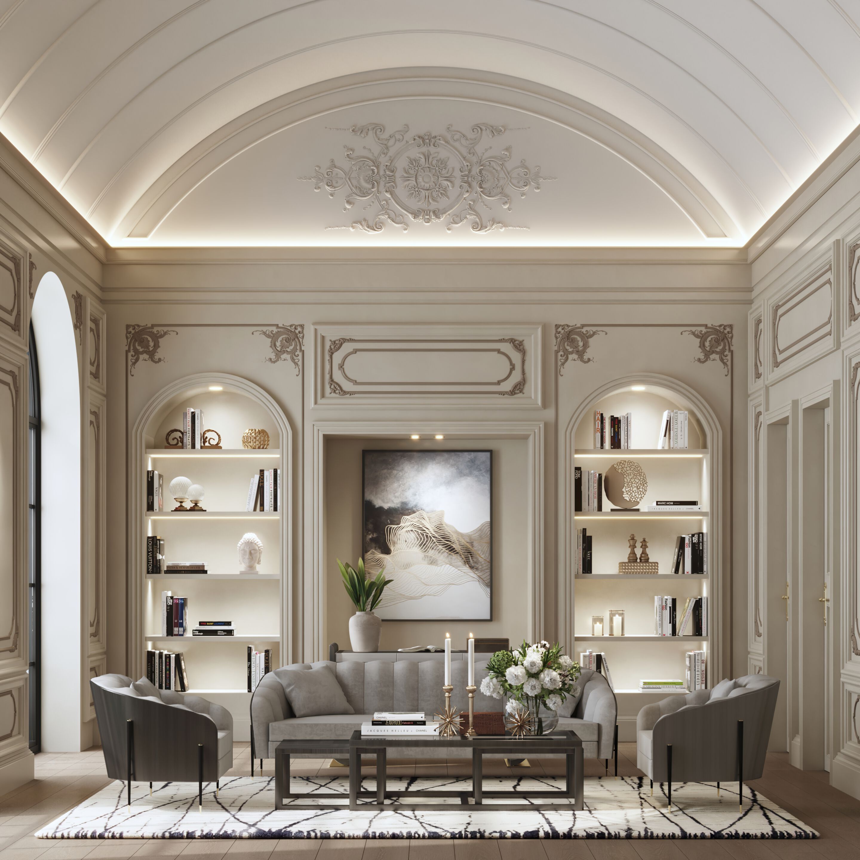 Тканевое кресло с подлокотниками HUGUES CHEVALIER Gatsby ARCH-00034382 - Вид №4