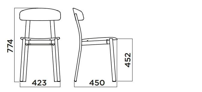Стул из стали и дерева Infiniti Feluca ARCH-00022319 - Вид №12