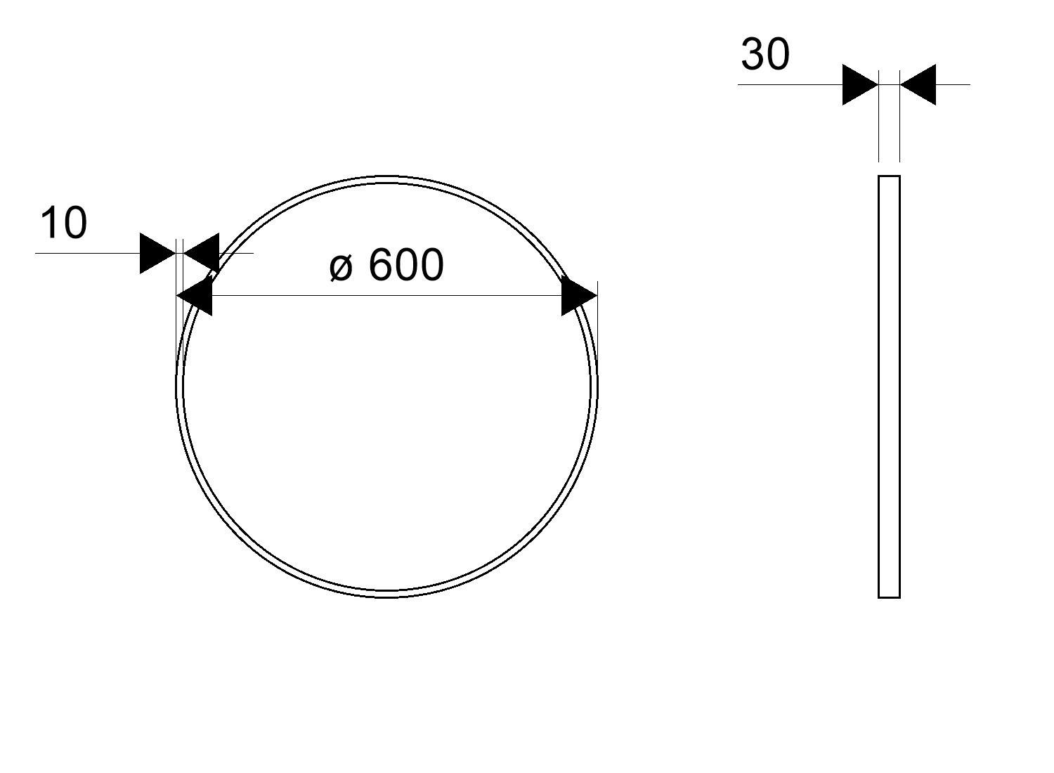 Настенное круглое зеркало с рамкой Spekkio Moon Easy ARCH-00077673 - Вид №2