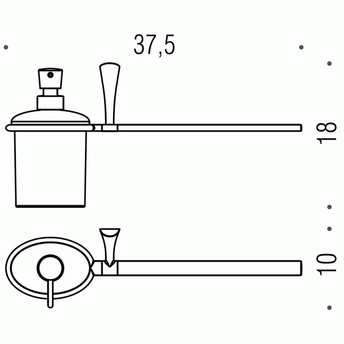 B2874DX Полотенцедержатель с дозатором COLOMBO LAND Colombo Design - Вид №2