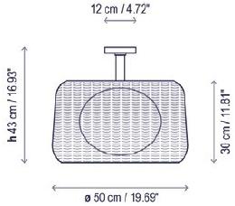 BOVER Уличный потолочный светильник из синтетического волокна Fora sun-id-1451236 - Вид №1
