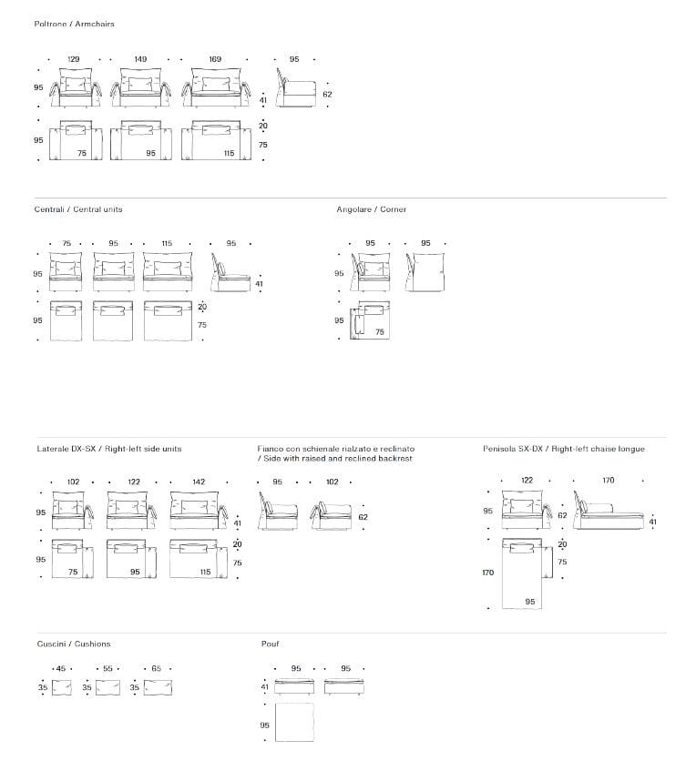 Ткань диван Saba Italia LES FEMMES ARCH-00065836 - Вид №8