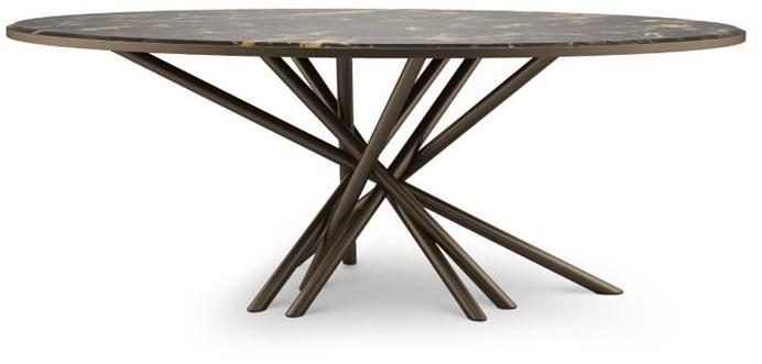 Malabar Овальный обеденный стол из мрамора Duchess sun-id-1498037 - Вид №2