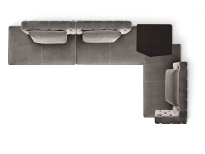 Модульный тканевый диван capitonné