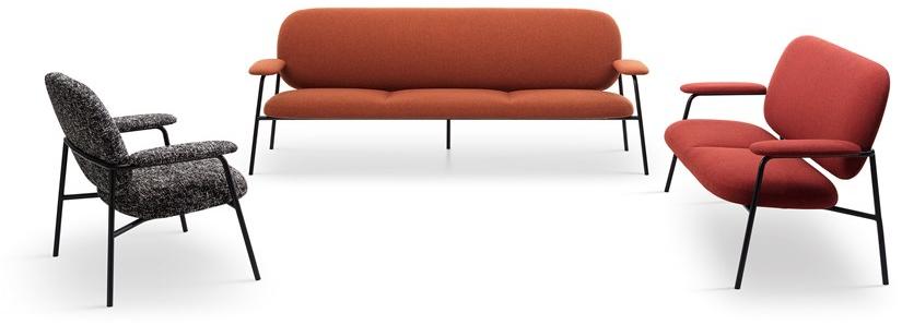 Saba Italia Кресло из ткани с подлокотниками Philo sun-id-1349714 - Вид №5