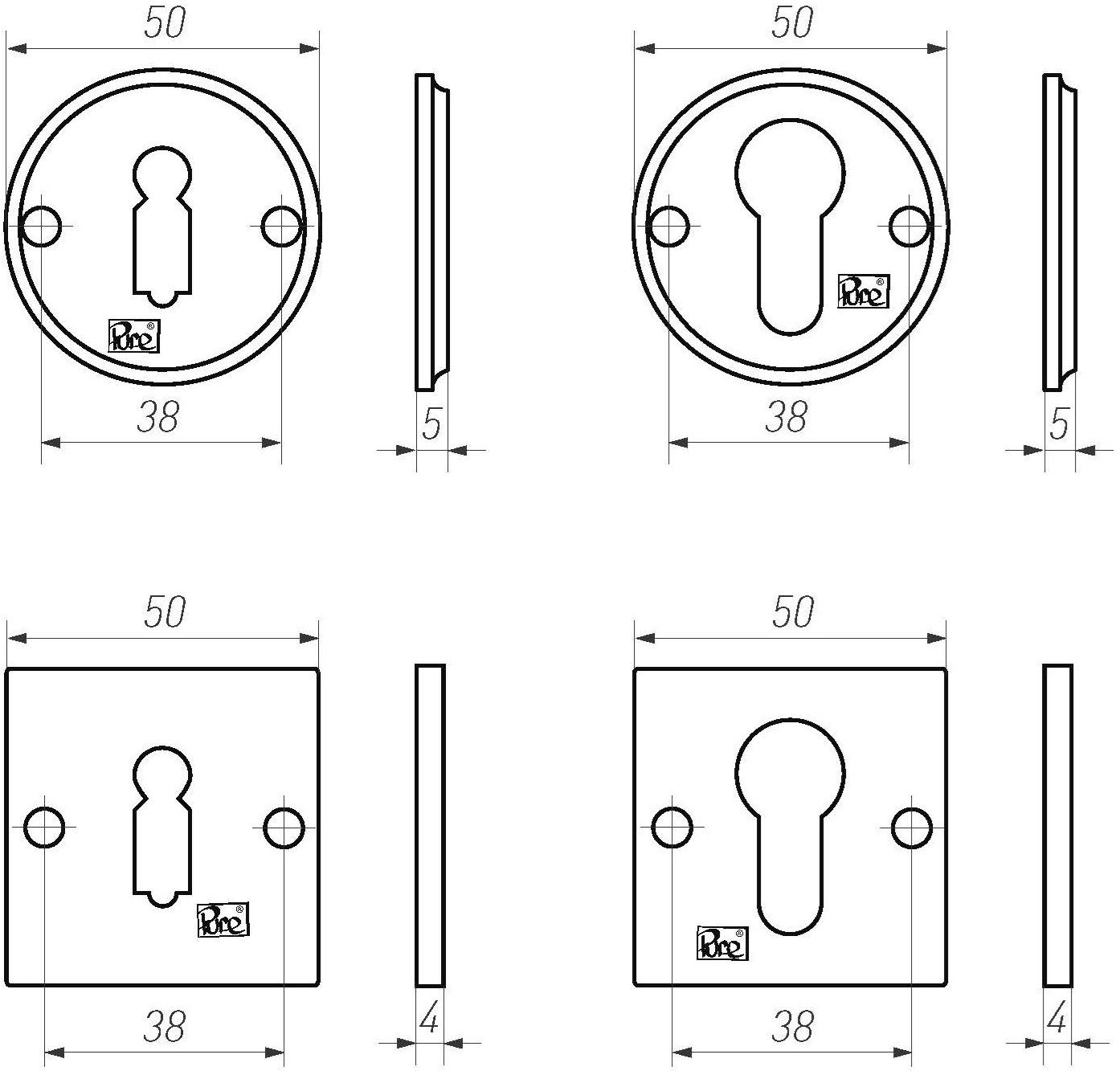 Dauby Квадратная насадка Pure® 15080 - Вид №1