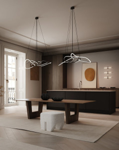 Металлическая люстра