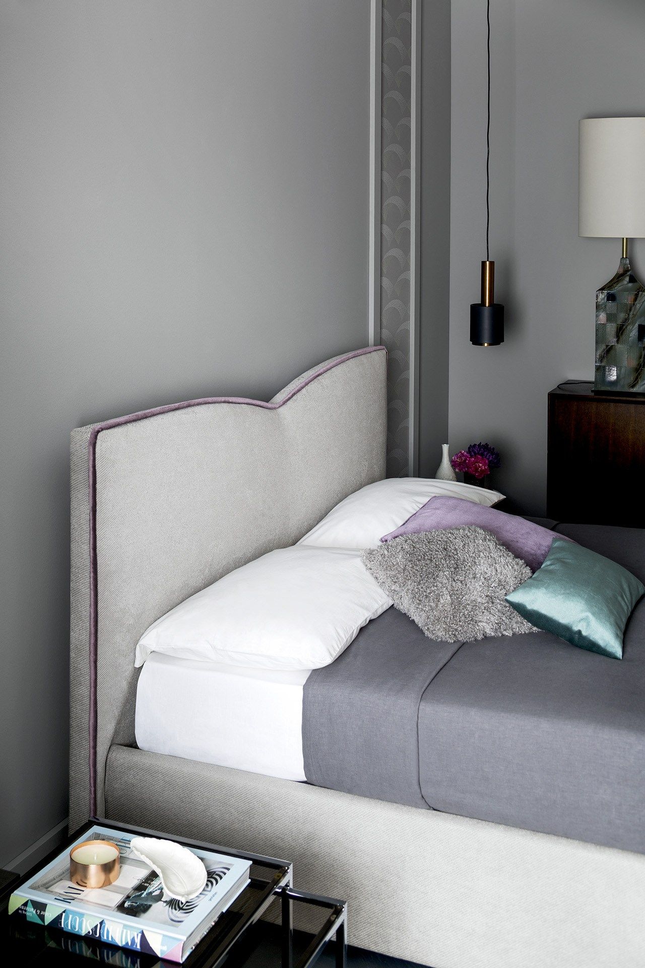 Двуспальная кровать для хранения ткани с мягким изголовьем Felis Bedstories ARCH-00026283 - Вид №2