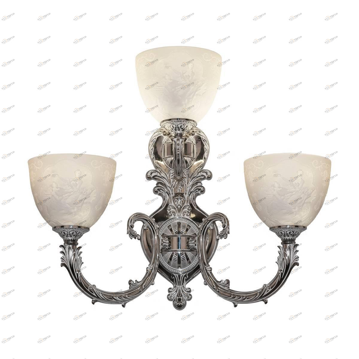 Бра настенное белое Bohemia Ivele Pair 7109B16/2+1/210 NW P1 U BOHEMIA IVELE ПОД СТАРИНУ 00-3889085 Белый 