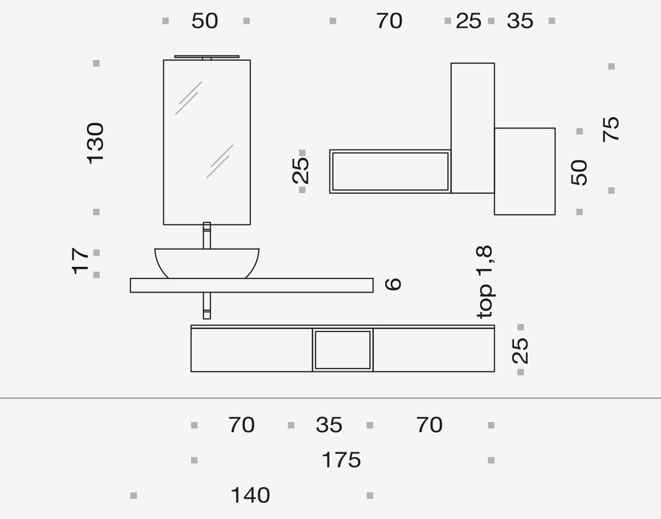 Деревянный умывальник с зеркалом ARCOM Поллок ARCH-00000380 - Вид №1