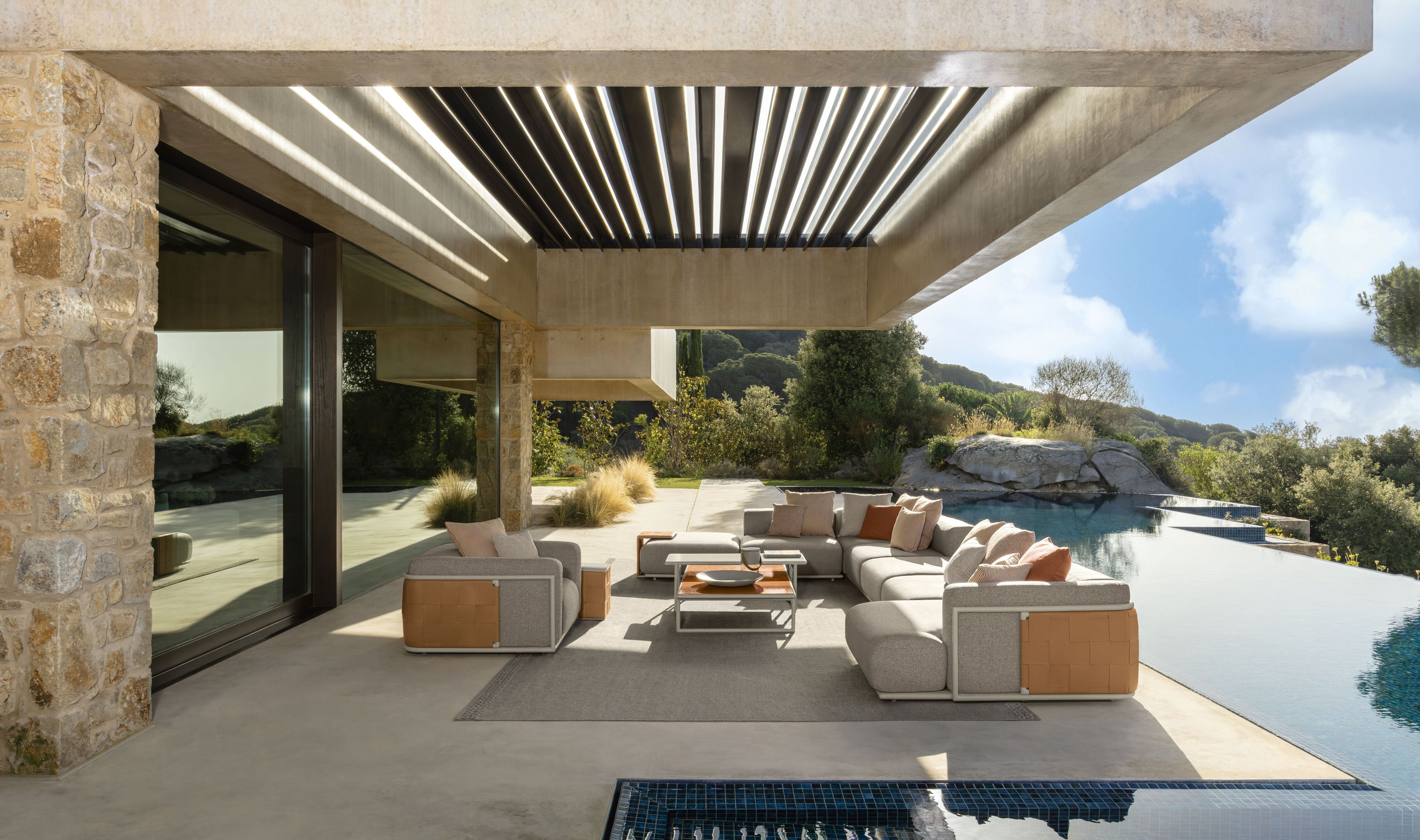 Квадратный тканевый стол для сада Talenti Tressé ARCH-00084071 - Вид №4