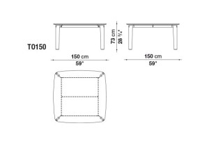 Деревянный квадратный стол