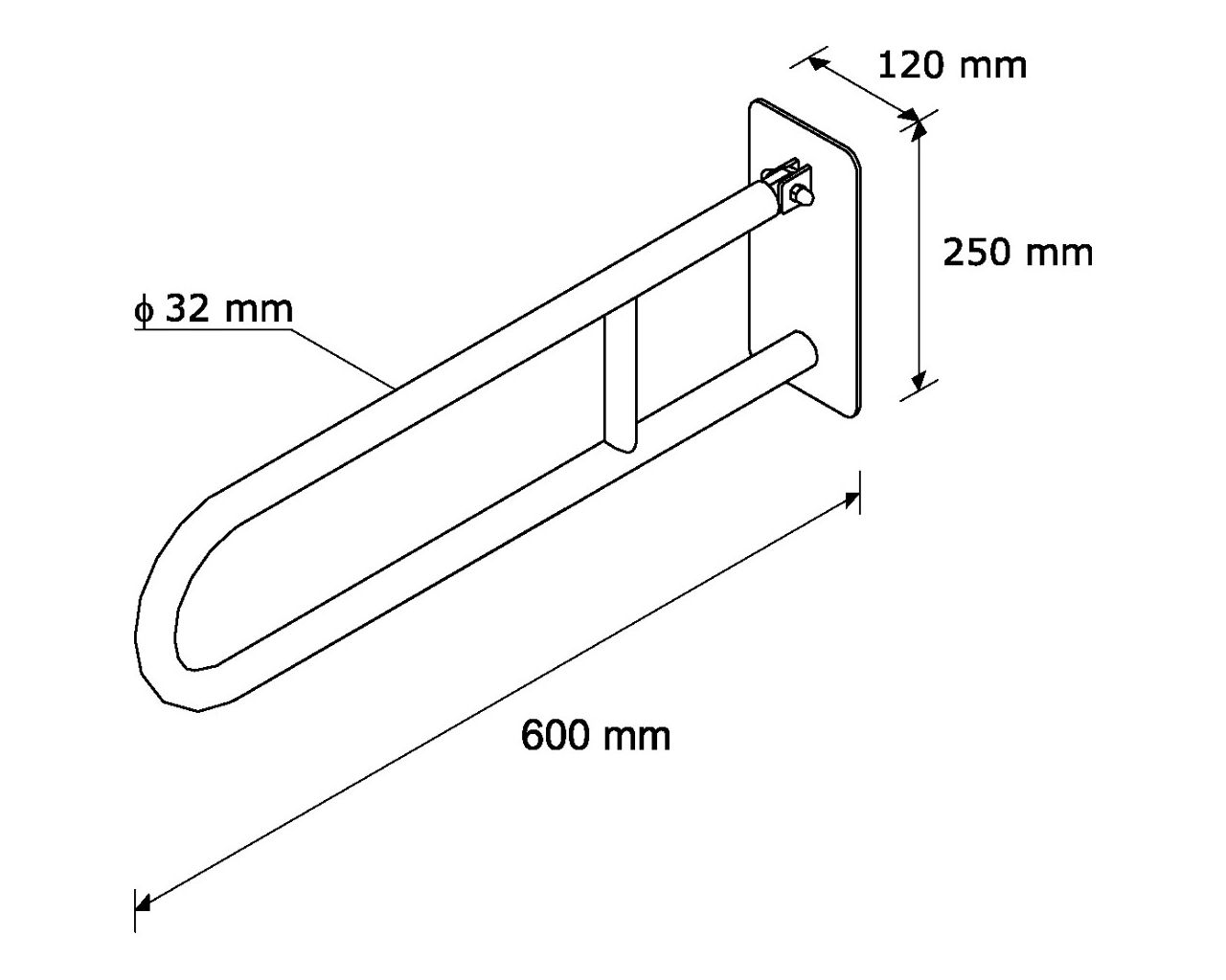 TPC09 ИЗОГНУТЫЙ ПОРУЧНИК 600 ММ Merida  - Вид №1
