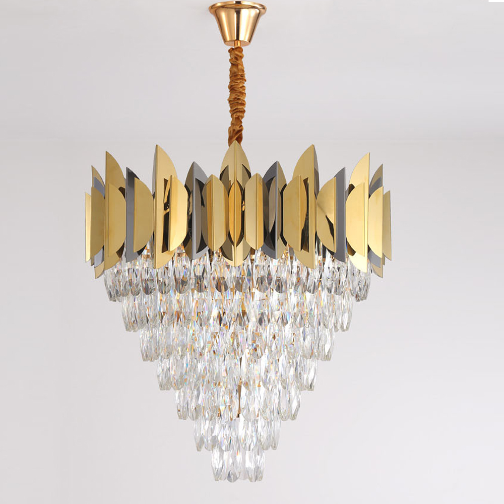 Подвесной светильник Jadorel L5+3 gold/black от Delight Collection DELIGHT COLLECTION ДИЗАЙНЕРСКИЕ 243927 Прозрачный;золото;черный  - Вид №2