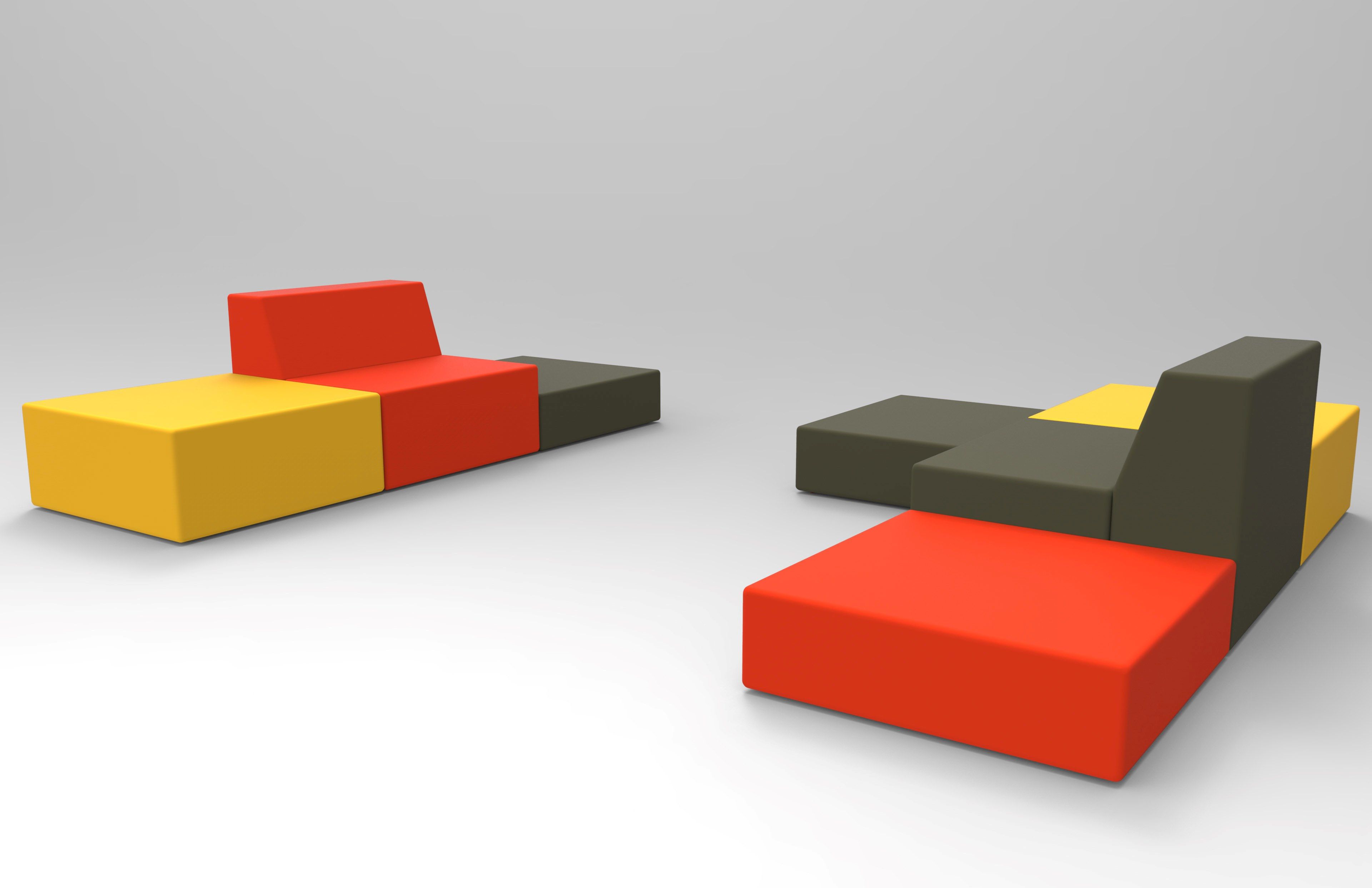 Квадратный пуф из пены QM Quinze & Milan Rpbw ARCH-00046555 - Вид №5