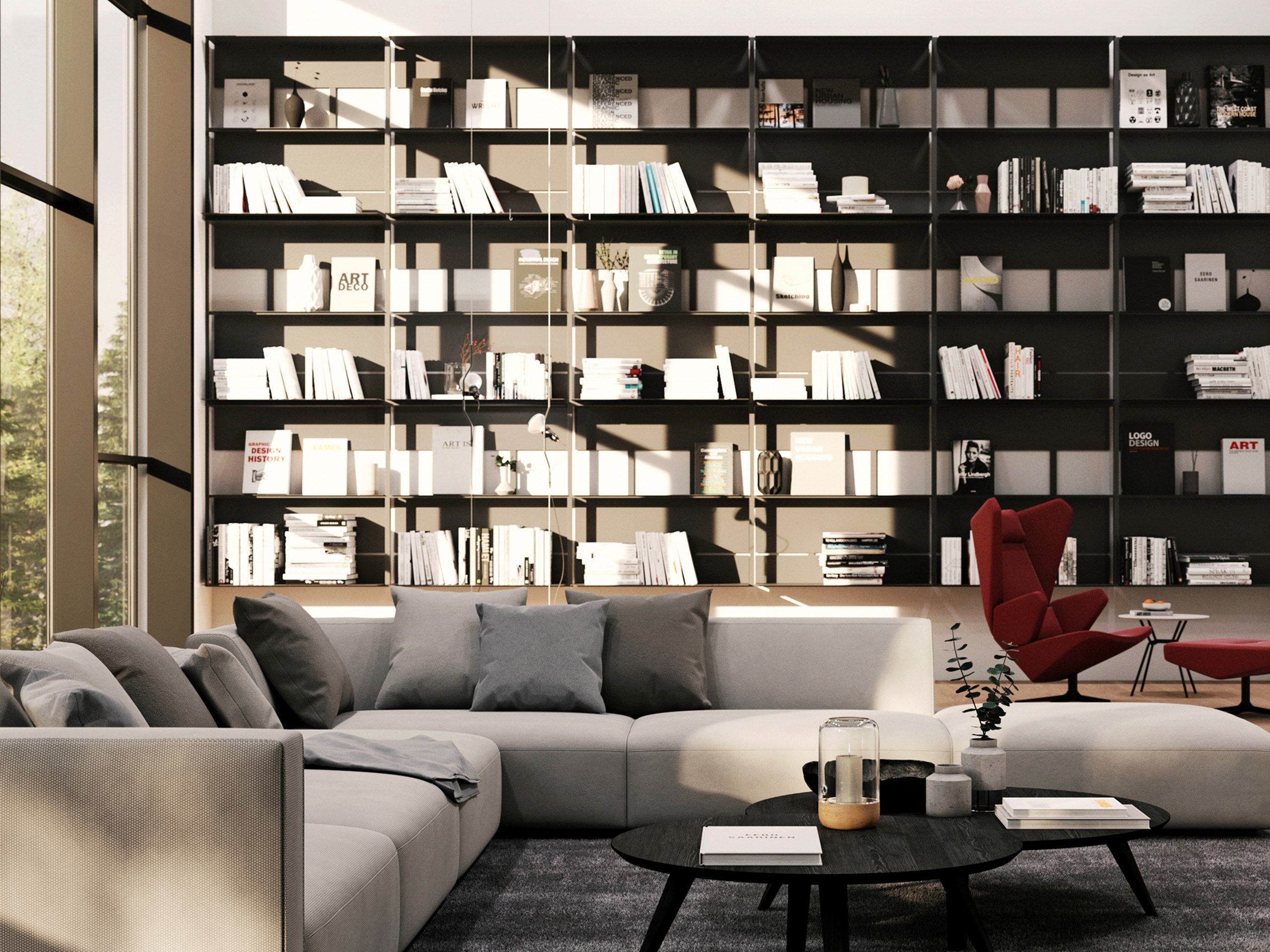 Алюминиевый подвесной книжный шкаф prostoria Shtef ARCH-00082808 - Вид №2