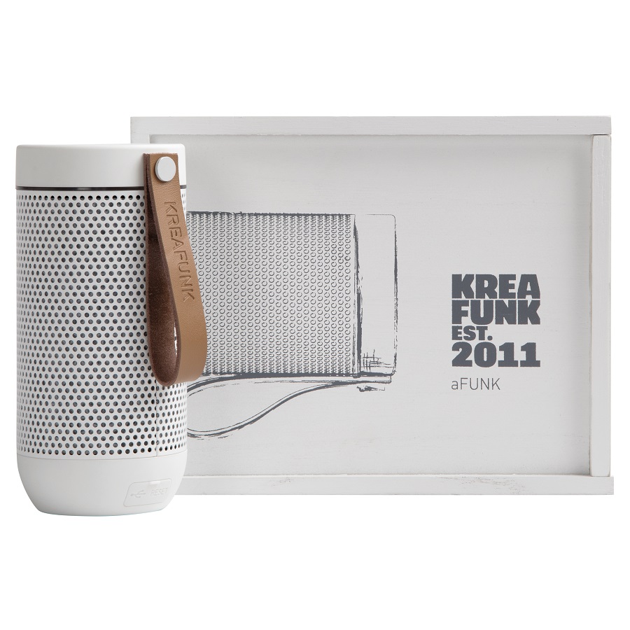 Колонка беспроводная с ремешком aFUNK, белая KREAFUNK KFCD13 - Вид №5
