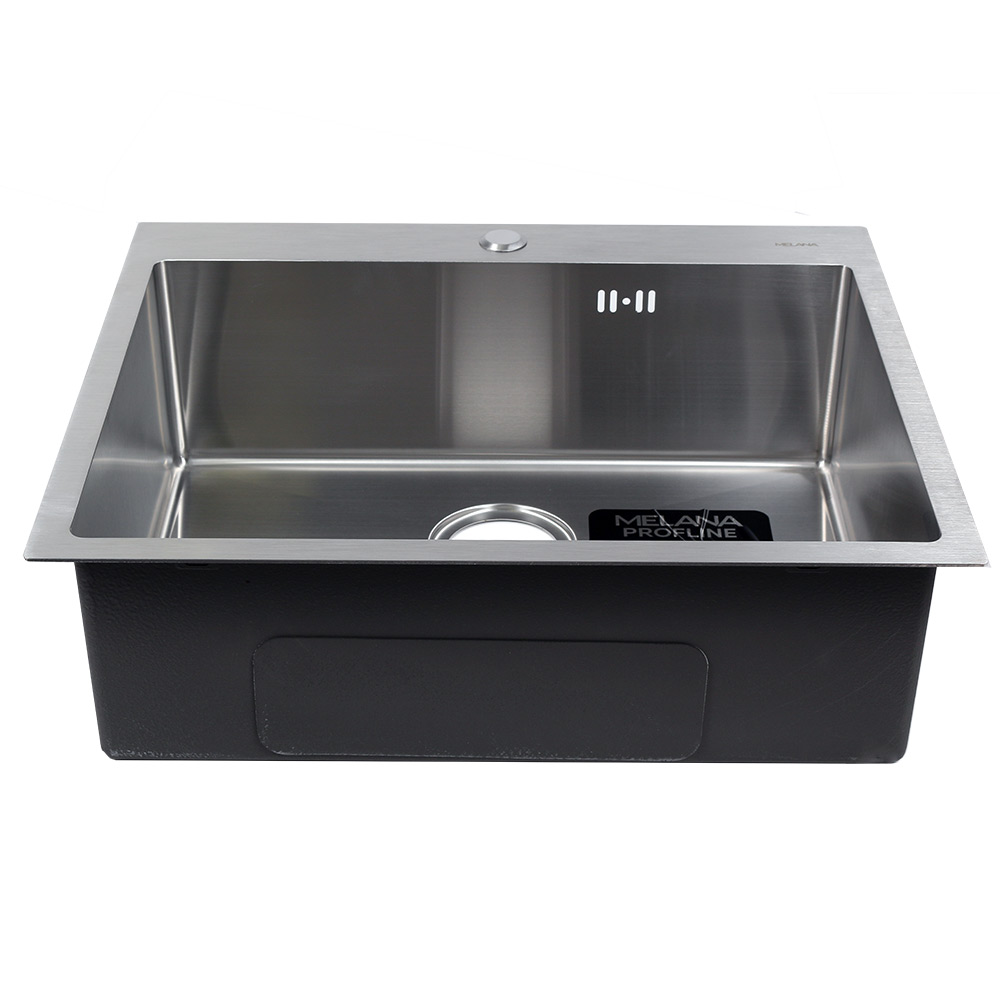 Мойка H6151 MELANA ProfLine 3,0/200 САТИН врезная прямоугольная с коландером H6151 H6151 сатин - Вид №5