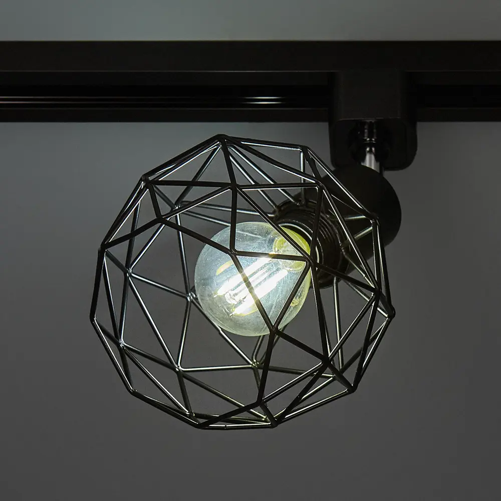 Трековый светильник Spiro со сменной лампой E14 40 Вт 2 м² цвет черный Arte Lamp STLM-2101631 - Вид №1