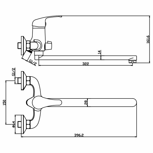 35-L35/K STROY  Смеситель универсальный  ARGO kran 35l35kstroy - Вид №1