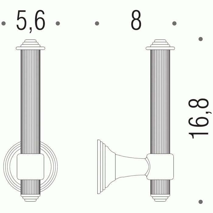 B3390 Держатель запасного рулона бумаги (хром) COLOMBO HERMITAGE Colombo Design - Вид №1