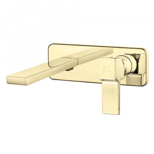 102867617-k  Смеситель для скрытого монтажа для раковины Caro, монтируемый на поверхность - одинарная розетка - золотой вид