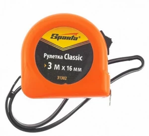 Рулетка Classic 3мх16мм, пластиковый корпус