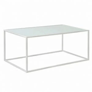 Журнальный столик белый стеклянный London white INTELLIGENT DESIGN  260954 Белый