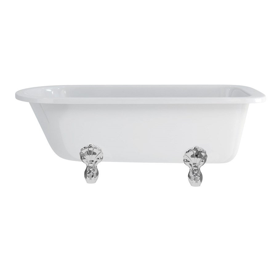 Burlington Односторонняя ванна Blenheim с роскошными ножками с ножками Luxury Classic в черном цвете E2 L3B 