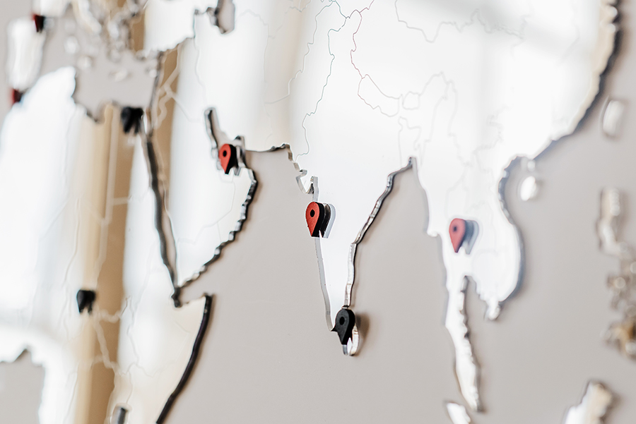 19-19 Карта-пазл зеркальная wall decoration exclusive 90х54 см Mimi  - Вид №2