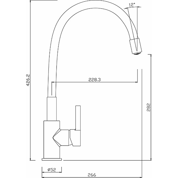 35-10L KLIO blue  Смеситель для кухни синий ARGO kran 3510lklioblue - Вид №1