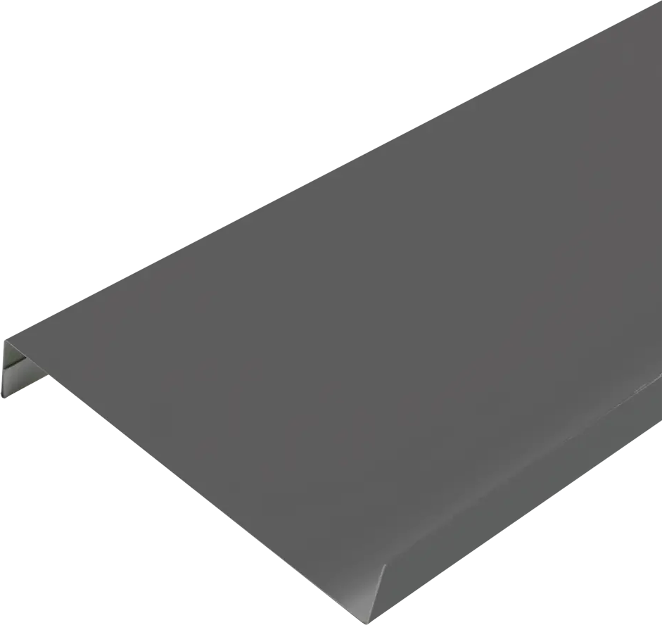 Отлив оконный ИНТЕРПРОФИЛЬ стальной 110 мм серый 88209248