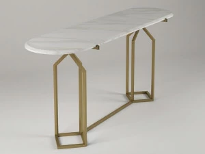 Paolo Castelli Овальная консоль из мрамора и металла Twelve