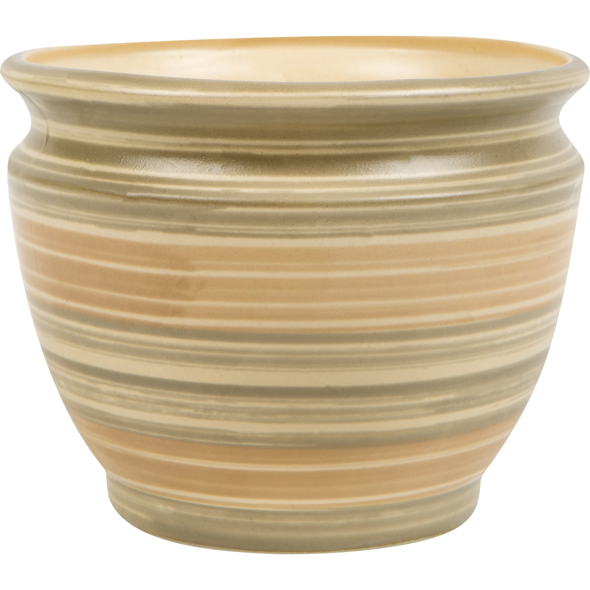 16141609 Горшок цветочный ø17.6 h13.5 см v2 л керамика бежевый/серый Уют Santreyd