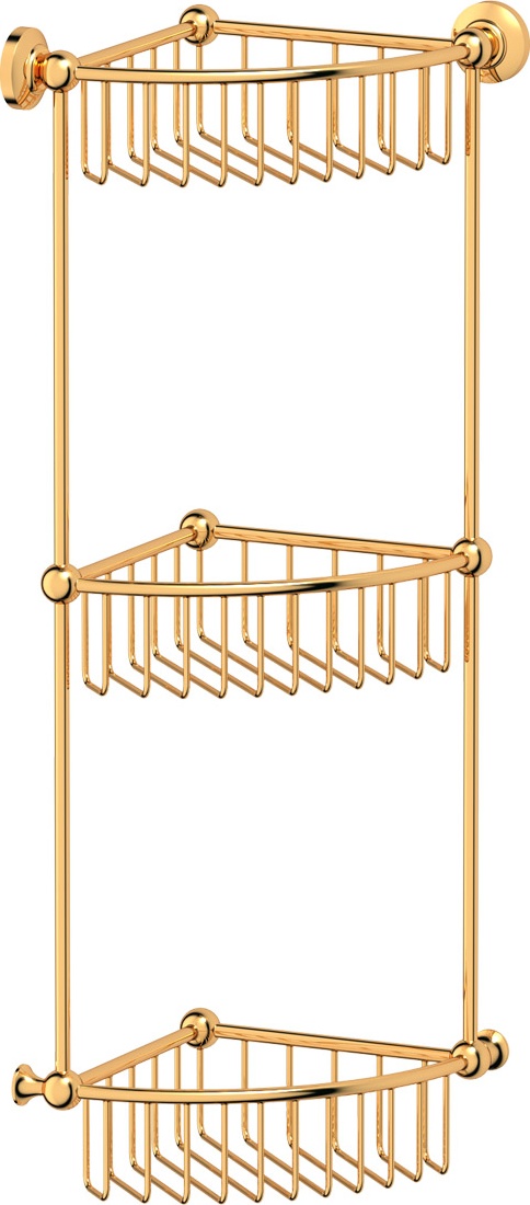 STI 209 Полочка-решетка угловая 3-х ярусная 23 cm 3SC STILMAR GOLD Treesseci 3SC