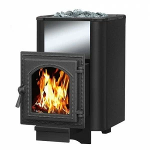 Банная печь на дровах Везувий Русичъ Антрацит 22 (220) 2016