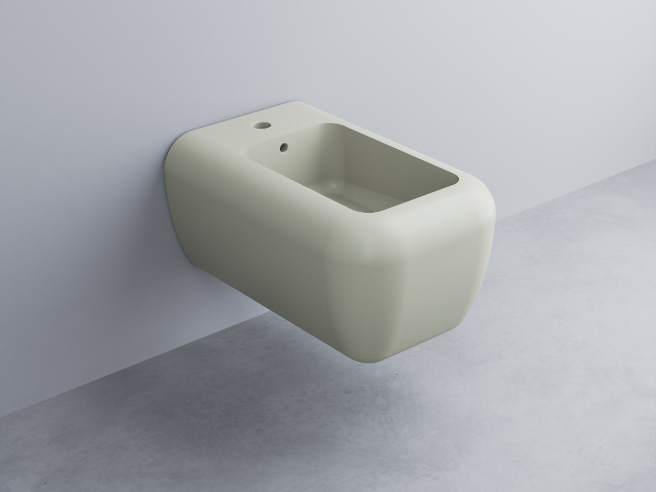 SHBSB-PM Биде подвесное с одним отверстием под смеситель, в комплекте с крепежами Big cielo Shui Ceramica Cielo