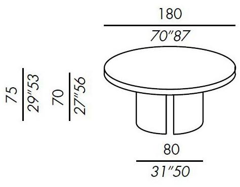 Meridiani Круглый обеденный стол из дерева Gong sun-id-1470882 - Вид №14